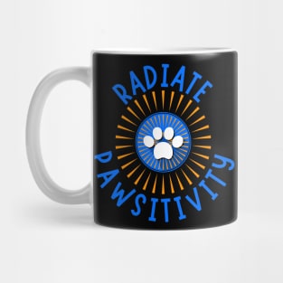 Radiate Pawsitivity - Aesthetic radiating paw Mug